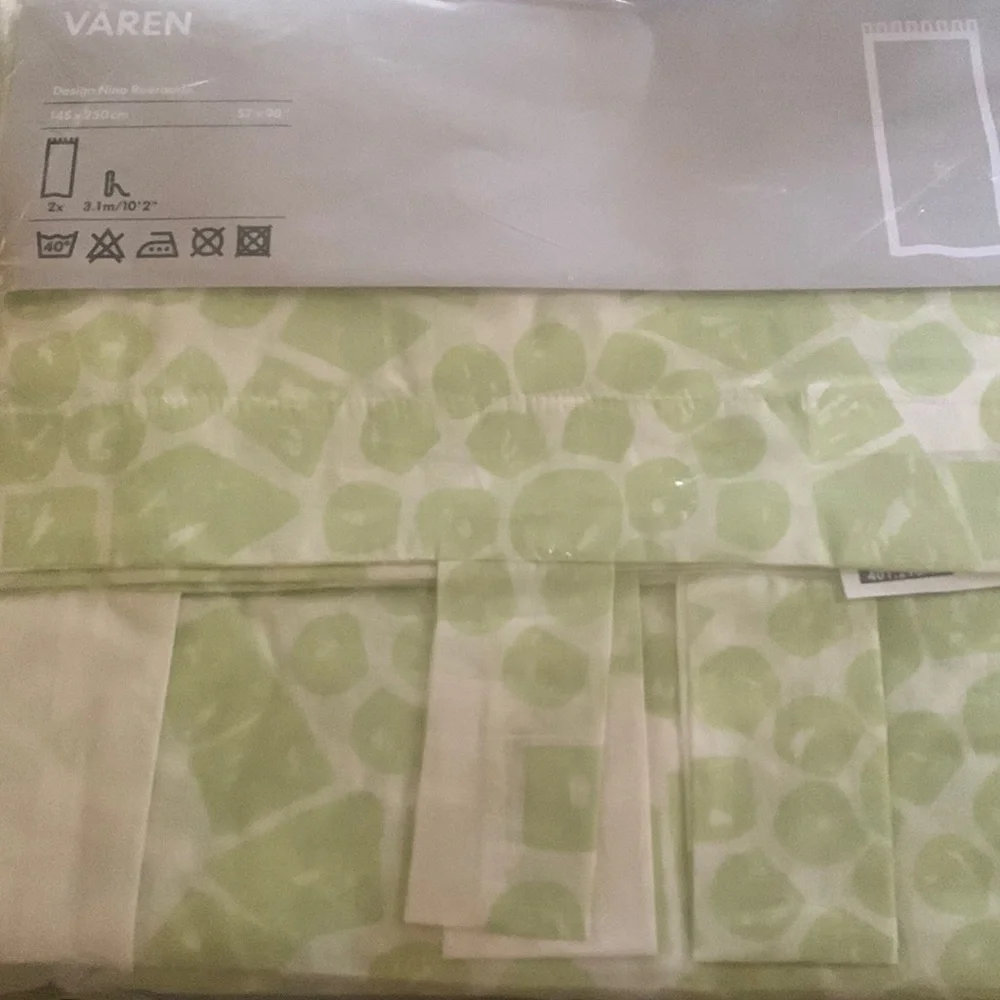 Ikea Varen curtains 57 x 98” set of 2 NWT